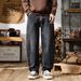 Autumn And Winter New American Scimitar Pants Men's Fattened Plus Size Retro Washed Loose Wide-footed Denim Trousers Men's Cross-border_mkmklike.com