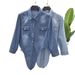 Women's Denim Shirt, Korean Style, Loose Fit, Hides Body Imperfections, Casual And Stylish, Short Length, Suitable All_mkmklike.com