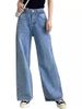 High-Waisted Straight Leg Jeans For Women – Sandwashed Denim, Slimming Fit, Versatile Staple For Work & Casual Wear_mkmklike.com
