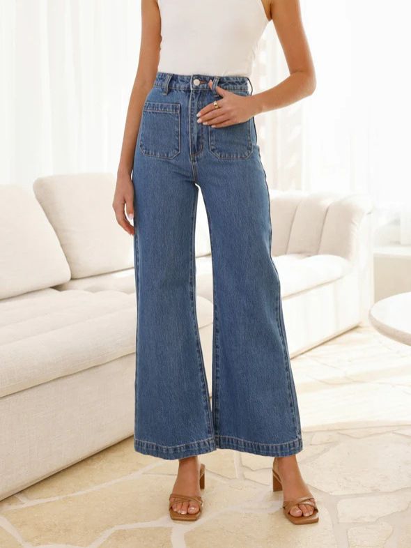 Women's Clothing Fashion Casual Retro Loose Straight Jeans_mkmklike.com
