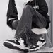 American Style Ripped Jeans Men's Summer Vibe Workwear High Street Trendy Brand Side Zipper Split Pants_mkmklike.com