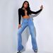 Women's Clothing High-Waisted Flare Jeans - Stretch-Free Classic Straight Leg Pants For Work & Casual (S-3XL)_mkmklike.com