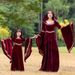Halloween children's costumes adult European medieval retro palace Little Red Riding Hood costume vampire witch costume_mkmklike.com