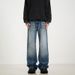 Men's Clothing Men's American Streetwear Jeans - Lightning Wash Straight Leg Bootcut Denim Pants (S-3XL)_mkmklike.com