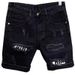 Summer Men Ripped Patchwork Denim Shorts Straight Button Zipper Pockets Shorts Knee-Length Denim Short Pants_mkmklike.com