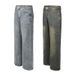 Vintage Washed Distressed Denim Flared Pants For Men - Retro Wide Leg Hippie Style Jeans, Comfortable Loose Fit Casual Trousers_mkmklike.com