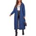 Oversized Denim Duster Coat – Vintage Washed Longline Jacket With Princess Sleeves (S-5XL, Blue, Boho Chic, Work-to-Weekend Staple)_mkmklike.com