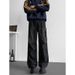Men's Pleated Jeans High Street Retro Distressed Washed Casual Loose Drape Cargo Trousers Vintage Style American_mkmklike.com