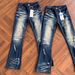 Men's Clothing High Street Vintage Washed Distressed Ripped Flared Jeans Slim Fit Matching Couple Style Men's Denim_mkmklike.com