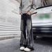 Men's Clothing High Street Style Wide Leg Jeans Hip Hop Loose Straight Leg Flared Pants Tie Dye Gradient Youth Casual Trousers_mkmklike.com