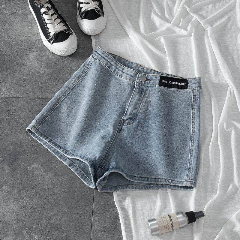 Women's Clothing Tight Elastic High Waist Denim Shorts For Women Design Niche Slim Hot Girl Hip Wrap Outer Wear Bottoming Hot Pants Summer_mkmklike.com