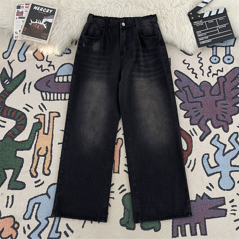 High-Waisted Wide-Leg Jeans – Oversized Straight-Leg Denim Pants With Flowy Hem For Men & Women_mkmklike.com