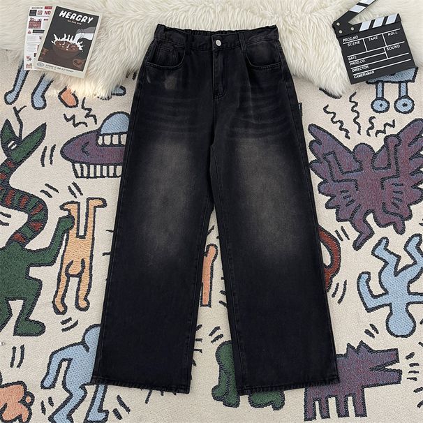 High-Waisted Wide-Leg Jeans – Oversized Straight-Leg Denim Pants With Flowy Hem For Men & Women_mkmklike.com