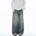 Men's Clothing & Archer0603 & American Streetwear Brand Washed 3D Whiskered Wide Leg Jeans, High Street Style Men's Long Pants_mkmklike.com