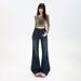 Retro Style Slimming Flared Jeans For Women Loose Fit Stretchy Slim Style Plus Size Early Spring_mkmklike.com