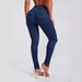 Women's High Waist Stretch Skinny Jeans - Comfortable Slim Fit Denim Pants For Casual & Street Style (Light Blue, Dark Blue)_mkmklike.com