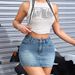Women's Clothing Style Ladies Retro Distressed Versatile Street Denim Skirt Jeans_mkmklike.com