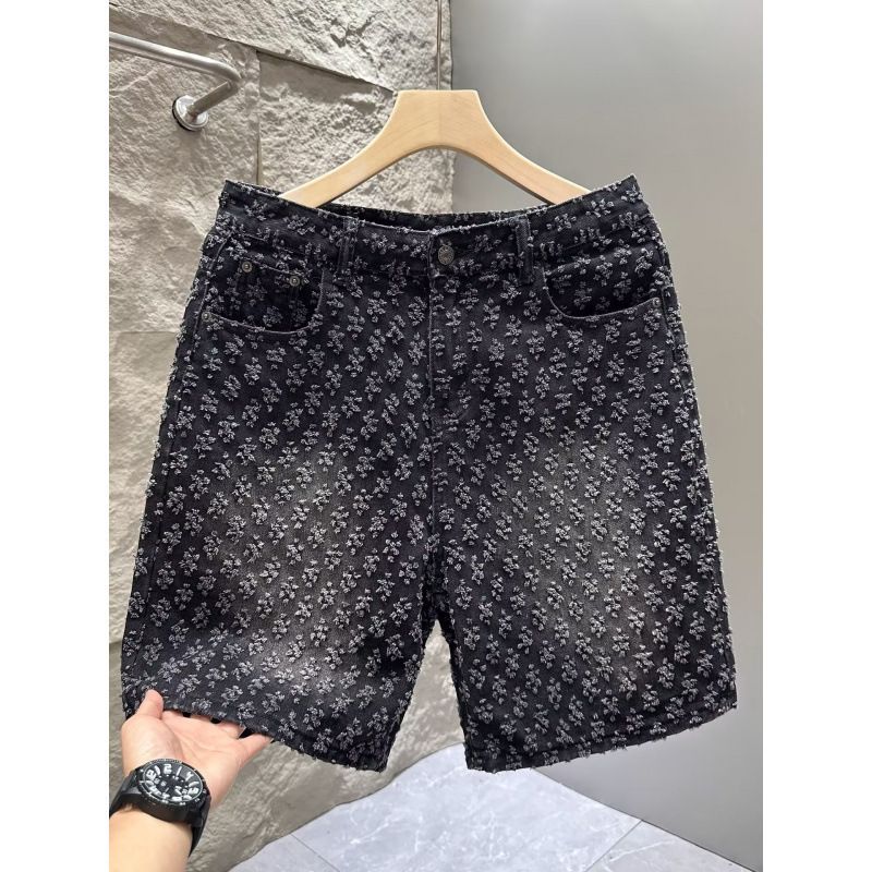 Men's Quick-Dry Ice Silk Shorts - Summer Casual Sports Shorts With Stylish Print, Beach Shorts For Men (Blue/Black, S-3xl)_mkmklike.com