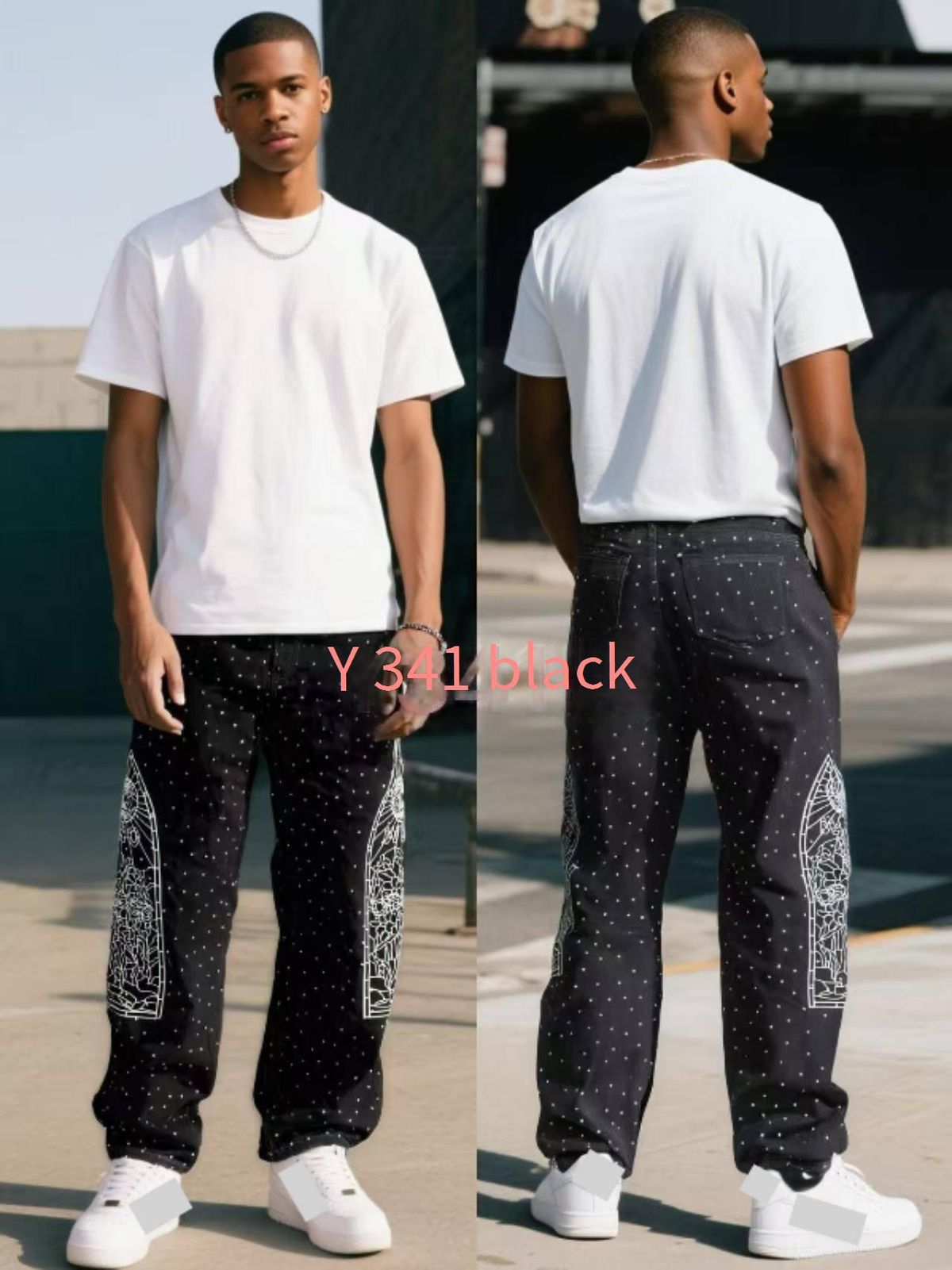Men's Stretch Skinny Fit Jeans – Slim Black Denim Pants (XL-3XL, Comfort Fit, Modern Street Style)_mkmklike.com