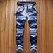 Men's Straight Leg Slim Fit Jeans Elastic Waist Patterned Crafted for All Seasons_mkmklike.com