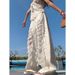 American Retro White Ripped Straight-leg Jeans For Women, Spring And Autumn High Street Design With Lace Hollow-out_mkmklike.com