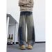 Men's Clothing Men's Trendy Straight Leg Jeans Heavyweight Casual Pants High End Washed Distressed Style Spring Autumn_mkmklike.com