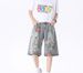 Rose Print Ripped Denim Shorts Men's Summer Thin Trendy Brand Ruffian Handsome Fried Street Pants American Five-point Jeans_mkmklike.com