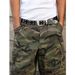 Men's Street Style Summer Casual Camouflage Capri Shorts Distressed Frayed Silhouette Loose Fit Workwear_mkmklike.com
