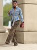 Women's Clothing Women's Casual Washed Denim Jacket With Pocket Waist Cinching Tie For Formal & Casual For Women_mkmklike.com