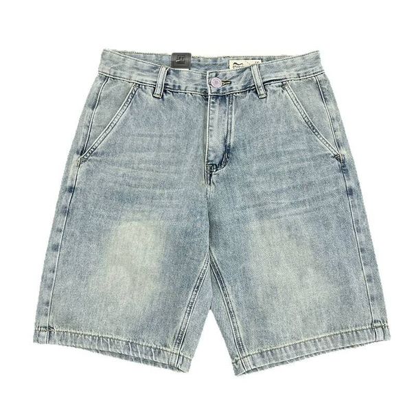 Men's Clothing Street Hip Hop Jeans Washed Edge Design Wide Leg Shorts Ripped Loose Shorts Trend_mkmklike.com