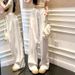 White Wide-leg Jeans Women, 2026 Summer New Style, High-waisted, Loose-fitting, Drapey, Straight-leg, Floor-length Pants_mkmklike.com