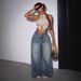 Women's Clothing Low Waist Loose Wide Leg Hot Girl Denim Trousers Mopping New Jeans_mkmklike.com