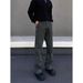 Nordmann European And American High Street Retro Vibes Deconstructed Rivet Workwear Jeans Men's Straight-Leg Slightly Flared_mkmklike.com