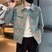 Japanese Retro Diamond Pattern Denim For Men, Spring And Autumn, Trendy Loose Washed Ins American Style Casual Shirt_mkmklike.com