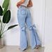 High-Waisted Flared Jeans For Women – Stretchy Denim With Bow Detail (Retro Chic, Comfort Fit)_mkmklike.com