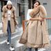 Women's Clothing women's cotton padded coats mid length large fur collar plus velvet cotton padded jackets down cotton padded jackets cotton jackets_mkmklike.com