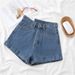 Women's Trendy Rolled up Denim Shorts Summer Thin A-Line Straight Leg Casual Wide Leg Hot Pants Hot Summer New_mkmklike.com
