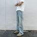 Men's Clothing Loose Wide Leg Washed Vintage Jeans Silo Straight_mkmklike.com
