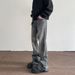 Men's Clothing American High Street Dirtyfit Old Ink Splashed Jeans Ins Trendy Straight Flared Vibe Slim Pants_mkmklike.com