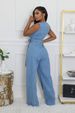 K Tight-waisted, Slim-fitting, Stretch Denim Overalls; Straight, Loose Overalls;_mkmklike.com