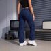 Women's High Waist Cargo Jeans – Vintage Washed Denim Pants With Utility Pockets (90% Cotton, Relaxed Fit, Streetwear Style)_mkmklike.com