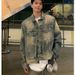 Vintage Washed Denim Jacket Men's Oversized Streetwear Coat Distressed Casual Cotton Blend High Street Fashion_mkmklike.com