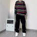 Men's Streetwear Drawstring Jeans – Relaxed Fit Hip-Hop Trousers With Urban Edge_mkmklike.com