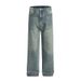 Nordmann Muqiu Clothing | American Heavy Washed Vintage Jeans Men's Vibe Style High Street Straight Wide-Leg Long Pants_mkmklike.com