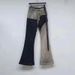 Distressed Waxed Oversized Flared Jeans Raw Edge Denim Pants Vintage Washed Cotton Stacked Hem Patchwork Accents M-XXL_mkmklike.com