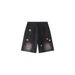American Washed Embroidered Bear Denim Shorts Women's Tide Brand Summer Couple Loose Straight Casual Wide-leg Five-point Pants_mkmklike.com