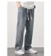 Jeans Men's Thin American Vintage High Street Loose Straight Casual Wide Leg Pants_mkmklike.com