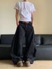 Men's Vintage Baggy Jeans - 90s Hip Hop Wide Leg Bell Bottom Denim Pants (S-XXXL, Black, Washed Cotton)_mkmklike.com
