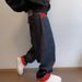Men's Clothing Vintage Washed Distressed Denim Jeans For Men - Korean Style Relaxed Fit Straight Leg With Color Blocking & Turn-up Hem_mkmklike.com