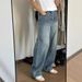 American Retro Washed Cleanfit Straight-leg Jeans For Men And Women, High Street Fashion Brand, Loose, Simple, Casual_mkmklike.com